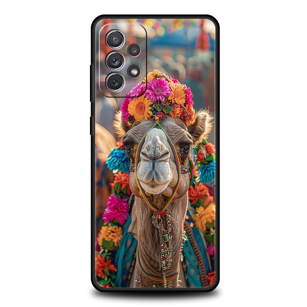 Animal Camel Phone Case for Samsung Galaxy A55 A35 A15 A14 A13 A25 A54 A51 A71 A72 A73 A32 A52 A41 5G Soft TPU Shell Fundas Bags
