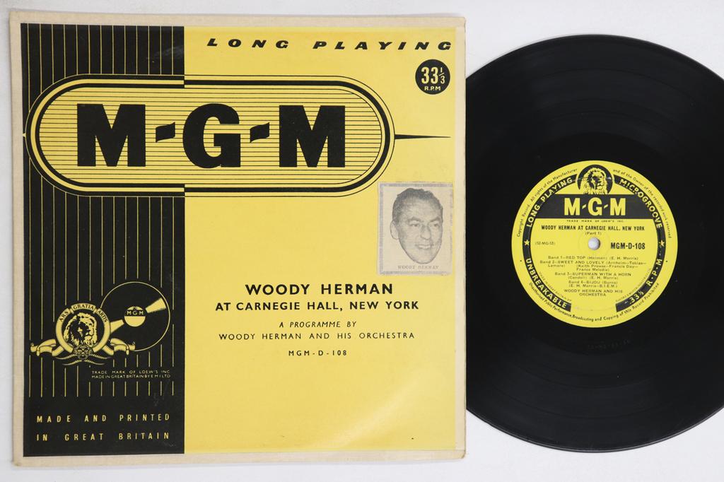 10inch Record WOODY HERMAN - Woody Herman At Carnegie Hall, New  MGMD108 MGM 1952 UK Jazz Used