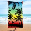 Tropical Palm Tree Beach Towel Summer Ocean Landscape Print Large Bath Towel Quick Dry Sand Free Swimming Pool Vacation Blanket