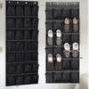24pocket Hanging Shoe Rack Organizer Over the Door Shoe Organizer Large Breathable Mesh Pockets Slippers Organizer Shoe Storage