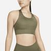 Nike Medium Support Solid Color Breathable Padded Printed Sports Tank Top Women Tops Olive-Green DM0554-222
