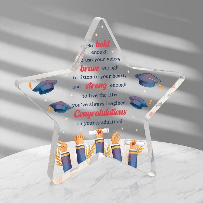 

Star Graduation Plaque - 2025 Keepsake Gift for High School & College Graduates чистый