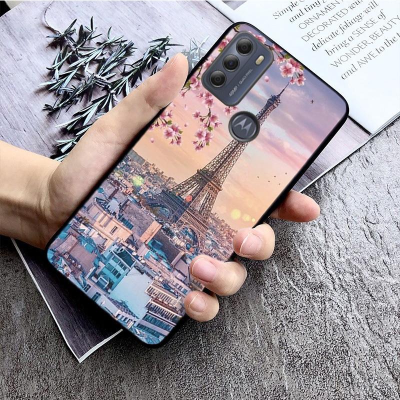 Eiffelturm-Telefon-Kasten für Motorola Moto E32 E20 E40 G22 G52 G20 G30 G100 G60 G50 G10 GPure GStylos G9 One Action Macro
