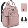 Viedouce Sacs À Langer Pour Bébé - Imperméable Oxford - Grand Capacité - Avec 1 Matelas Et 2 Sangles De Poussette (Bois De Rose)