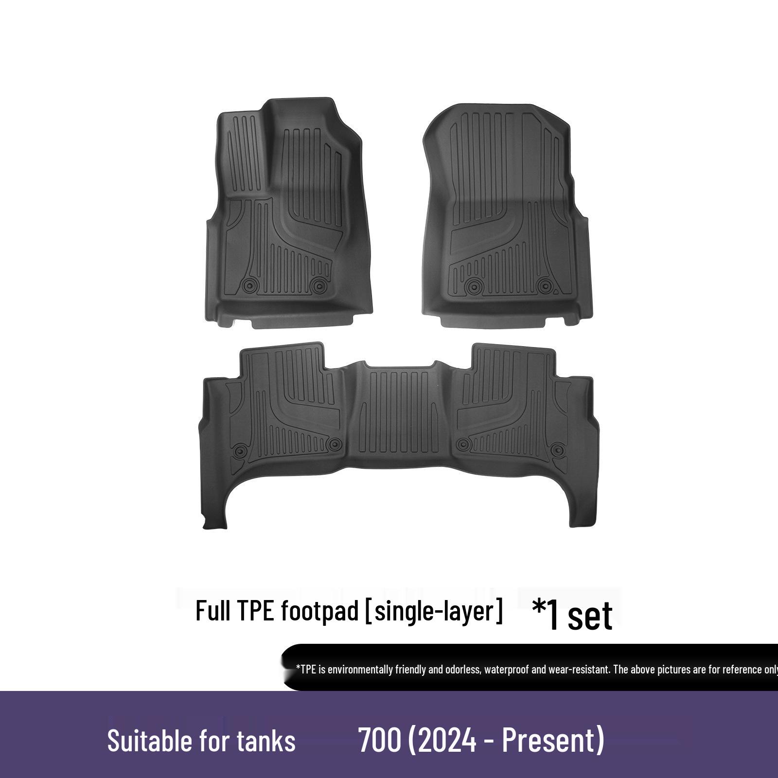 Suitable 3D All-Weather TPE Floor Mats for Tank 700 (Model Years 2024-2025)