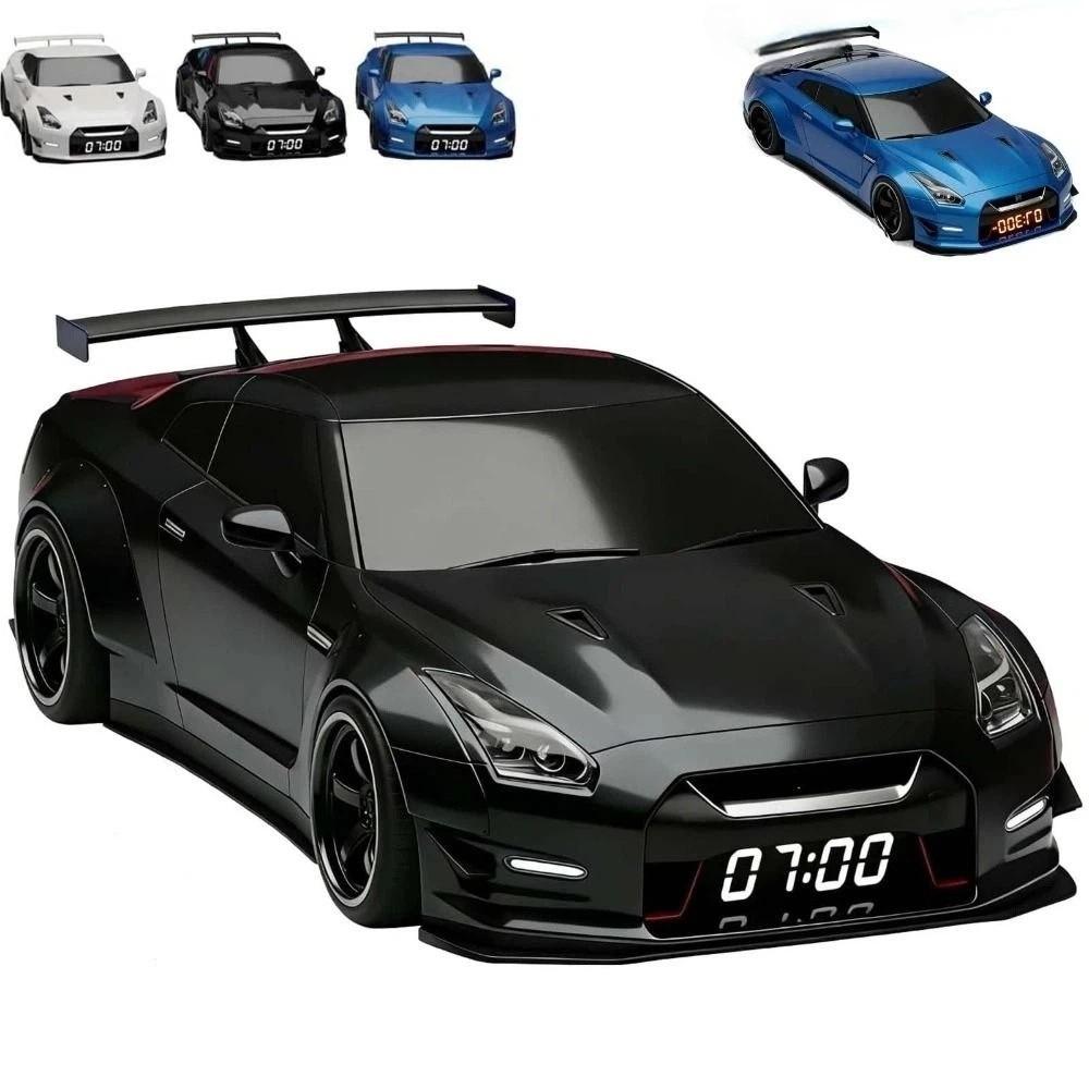New LED Display Hyper-car Alarm Clock Portable Super Car Shaped Novelty Alarm Clock Creative Digital Clock for Car Enthusiasts