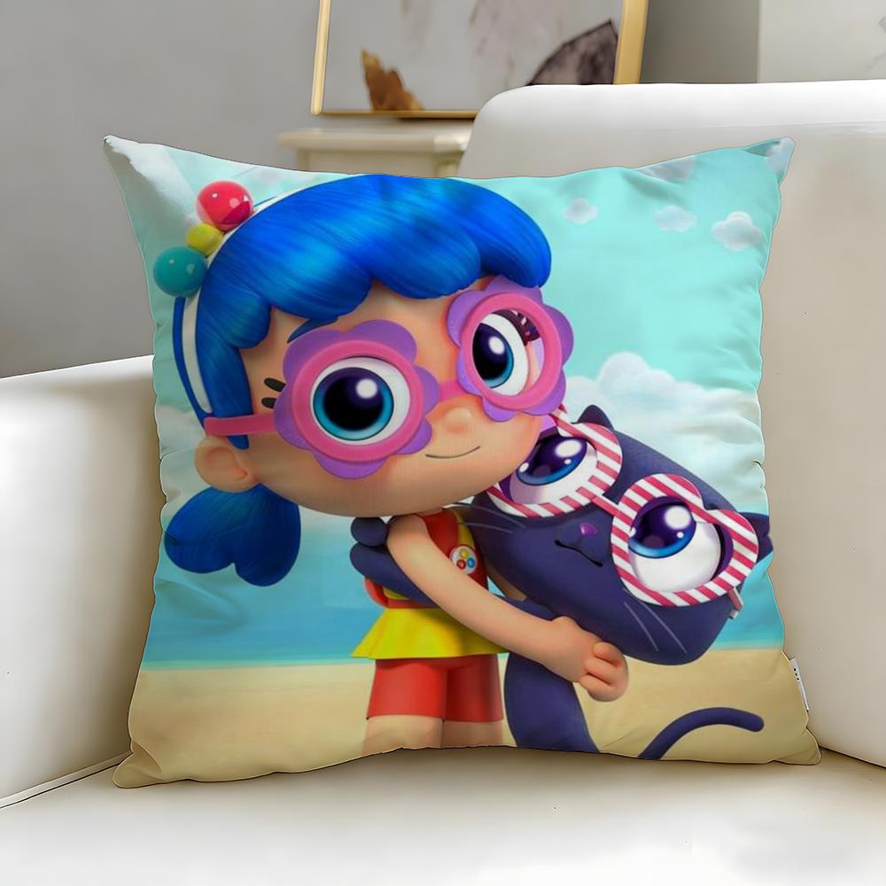 cartoon True and the Rainbow Kingdom Cushion Cover Soft & Easy-Wash Pillow Case – Versatile for Couch, Bed, Travel and Office