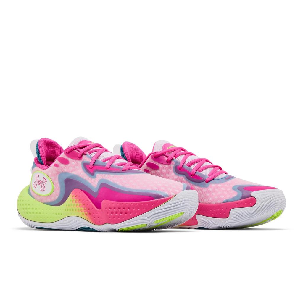 Under Armour Spawn 5 'White Lime Pink' (Unisex) White / Still Water Basketball Shoes 3026285 100