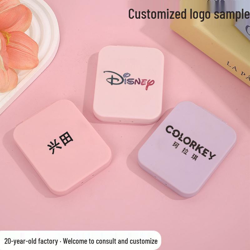 Double-Sided Flower Foldable Mini Square Mirror for Female Students – Portable Dormitory Makeup Pocket Mirror