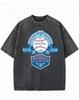 2026 New Retro Sport Inspired Print Washed Cotton Tshirt Casual Streetwear