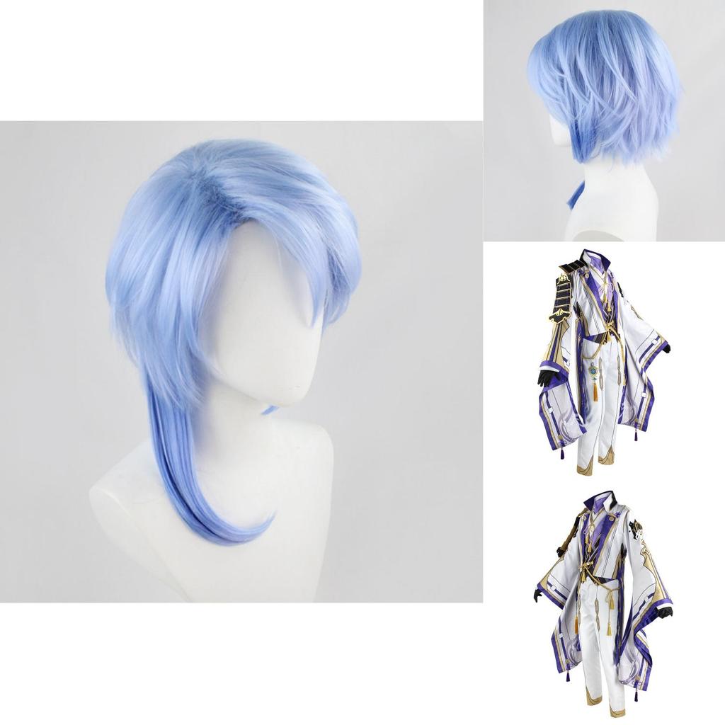 Set Costume Kamizato Ayato Per Cosplay di Genshin Impact e Feste di Halloween