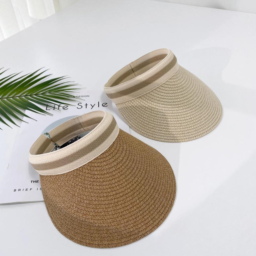Women's Men's Couple Daily Simple Straw Sun Cap Hat