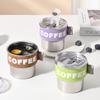 Coffee Cup with Lid 304 Stainless Steel Tumbler Mug Portable Travel Leakproof Water Bottle Tea Cups for Kitchen Drinkware Cups