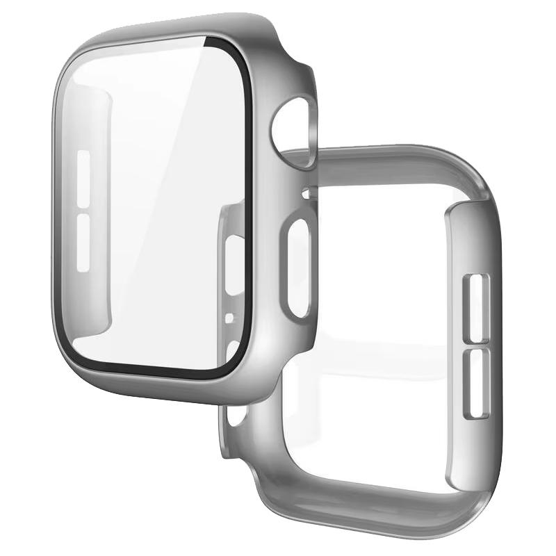 PC Case+Tempered Screen Protector For Apple Watch Ultra 3-1 11 10 46/42mm Integrated Hard Shell iWatch 9 8 7 6 5 4 SE 45mm 44mm