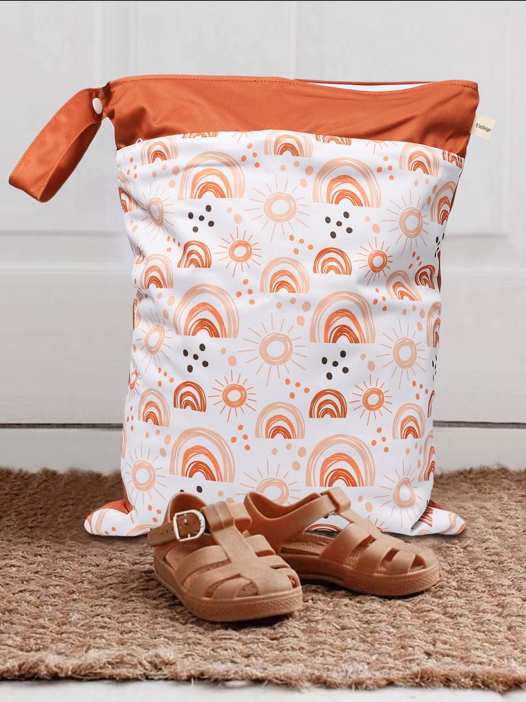 Nordic Series Children's Room Kindergarten Diaper Storage Bag, Wet and Dry Separation Waterproof Bag