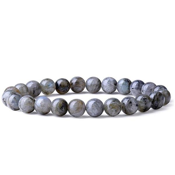 Natural Stone Bracelets Natural Healing Energy Tiger Eye Bracelet Polished 8 MM Crazy Stone Beads Bangle Elastic Pulsera