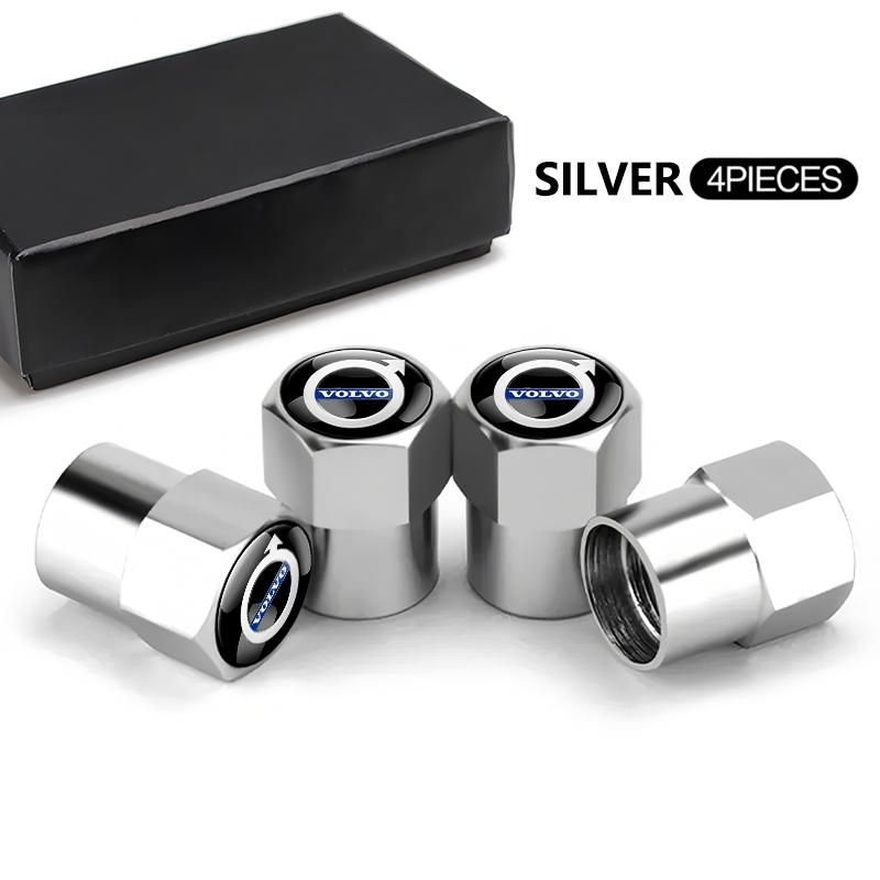 For Volvo Aluminum Alloy Car Wheel Valve Stem Caps Tire Air Stem Covers For Volvo Xc60 Xc90 V40 V60 S60 XC40 V50 V90 S80 C40 V70