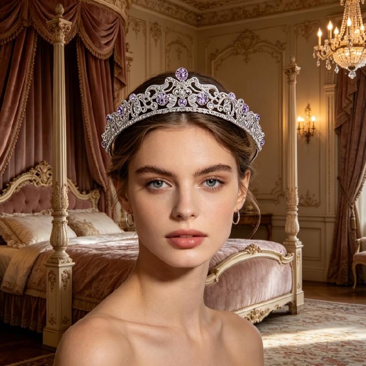Multifunctional Rhinestones Crowns Tiaras Headwear with Shimmering Crystal Design For Bride Wedding Ceremony Evening Galas