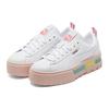 Puma Mayze Pop Retro Thick Sole Height Increasing Breathable Low Top Sneakers Women sneakers White Lotus-Pink 381889-01