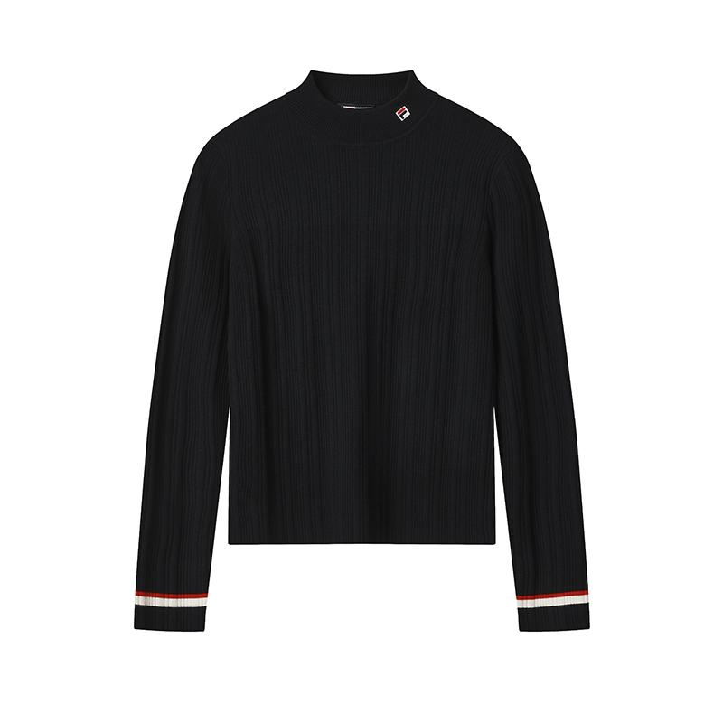 

FILA Heritage Simple Classic Retro Elegant Comfortable Knit Pullover Women tops Legendary-Blue F11W548409FNV XL