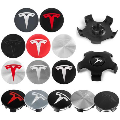 Car ABS Auto Hub Caps Emblem Replacement Wheel Center Covers Decoration Sticker For Model 3 Model S X Model Y SpaceX Coil