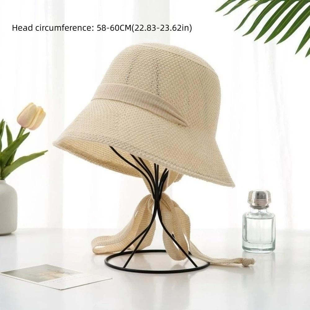 Fashion Breathable Straw Hat Large Brim Adjustable Sunscreen Caps Outdoors Shade Sun Hat Summer