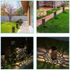 1/6PCS Solar Pathway Lights Outdoor LED Garden Lights Auto On/Off Dusk To Dawn Waterproof Hollow-Out Design for Yard Lawn Patio Christmas