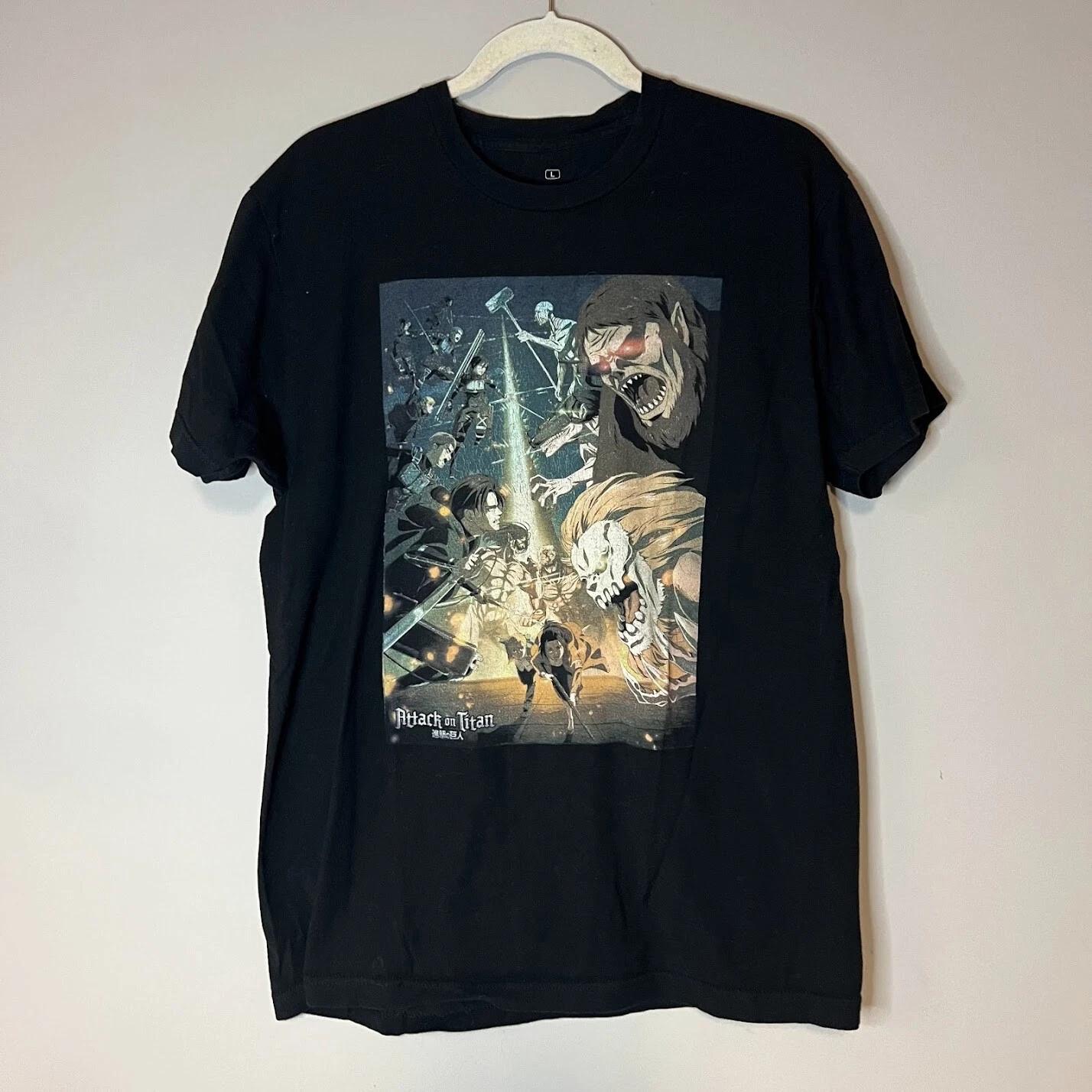 

Attack On Titan Final Season Clash T-Shirt Tee Destruction AOT Adult L Anime S