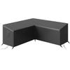 Husă pentru mobilier de patio în formă de V, Husă impermeabilă pentru canapea modulară de exterior în formă de V, Anti-UV cu orificiu de aerisire, Negru