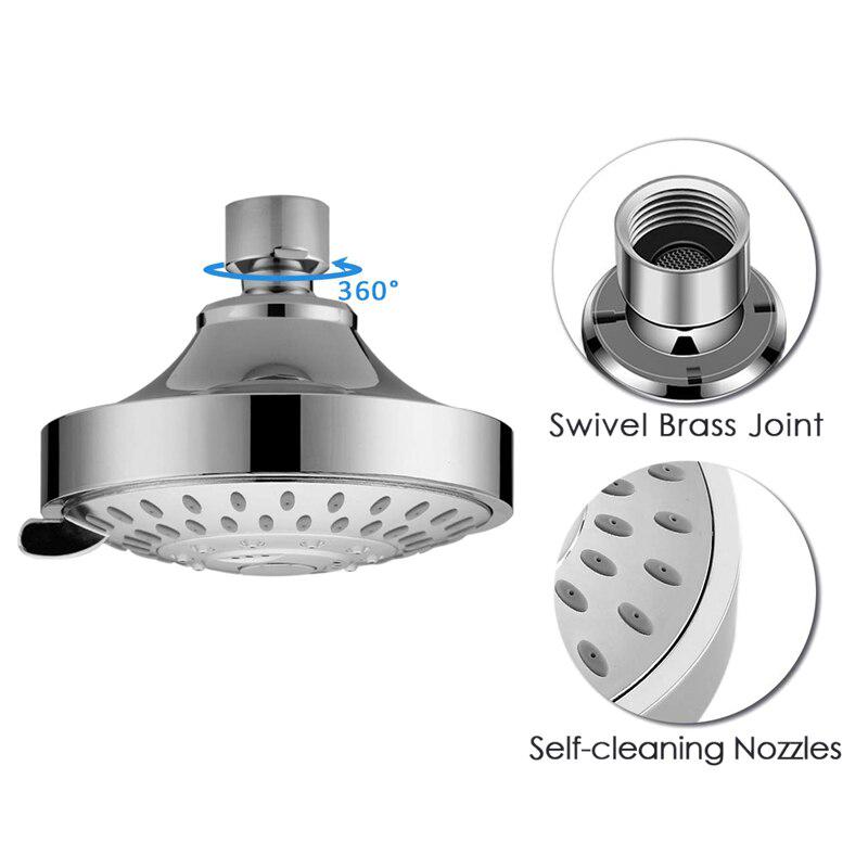 3 Inch Shower Rain Adjustable Swivel Brass Ball Joint Shower Head Fixed Chrome with Flow Filter . Shower Head Leaury High Pressure 3 Inch Shower Rain Adjustable Swivel Brass Ball Joint Shower Head Fixed Chrome with Flow Filter . Shower Head Leaury High Pressure