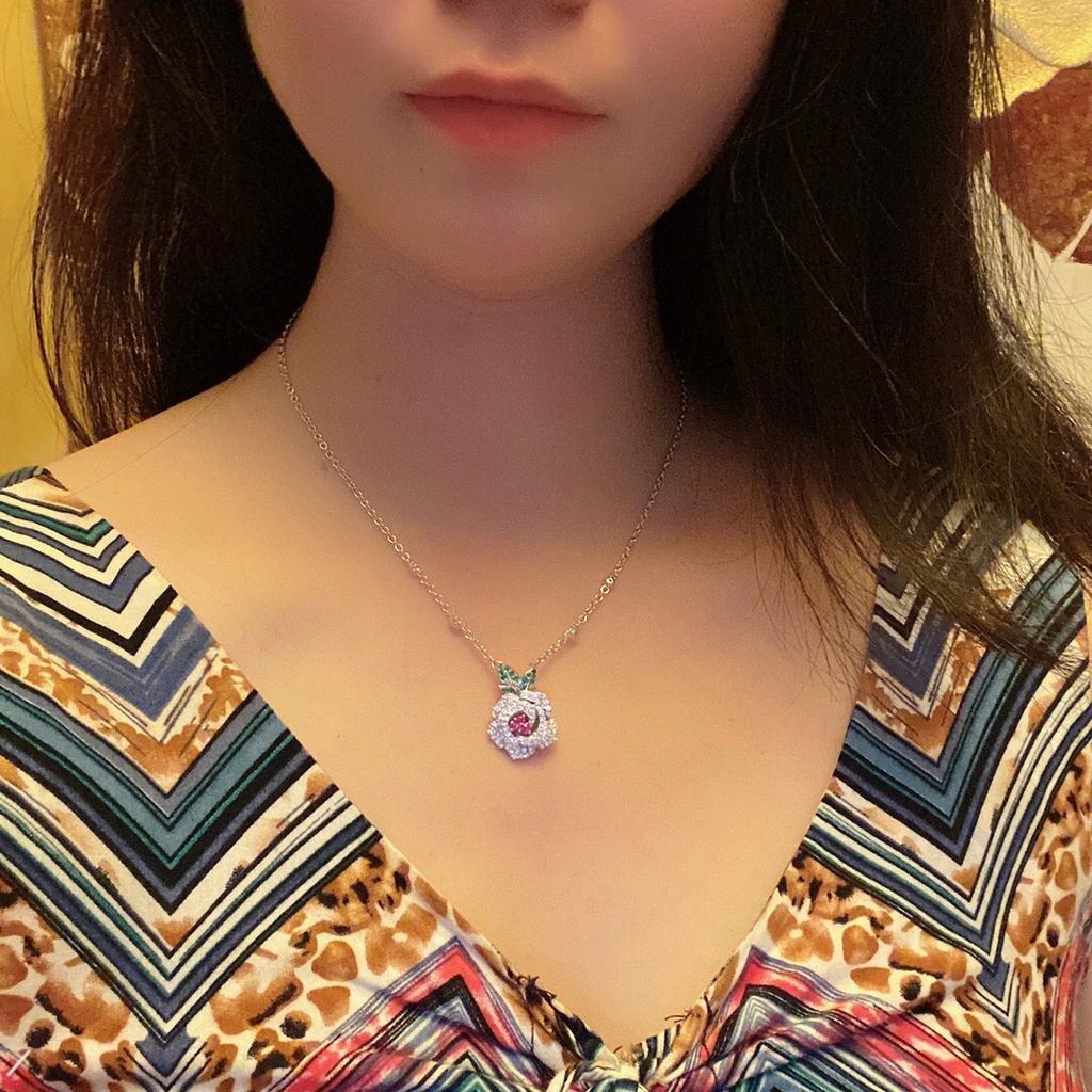 New Trend Hot Brand Necklace Anniversary Gifts Luxury Jewelry Necklaces For Women Flower Wedding Engagement Pendants 925 Sliver