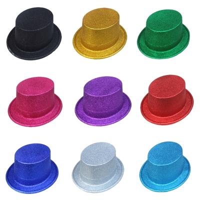 Glitter Pork Pie Hat Lincoln Hat Bowler Top Hat Ringmaster Hat Jazz Hat Magician Top Hat Magician Performed Hat