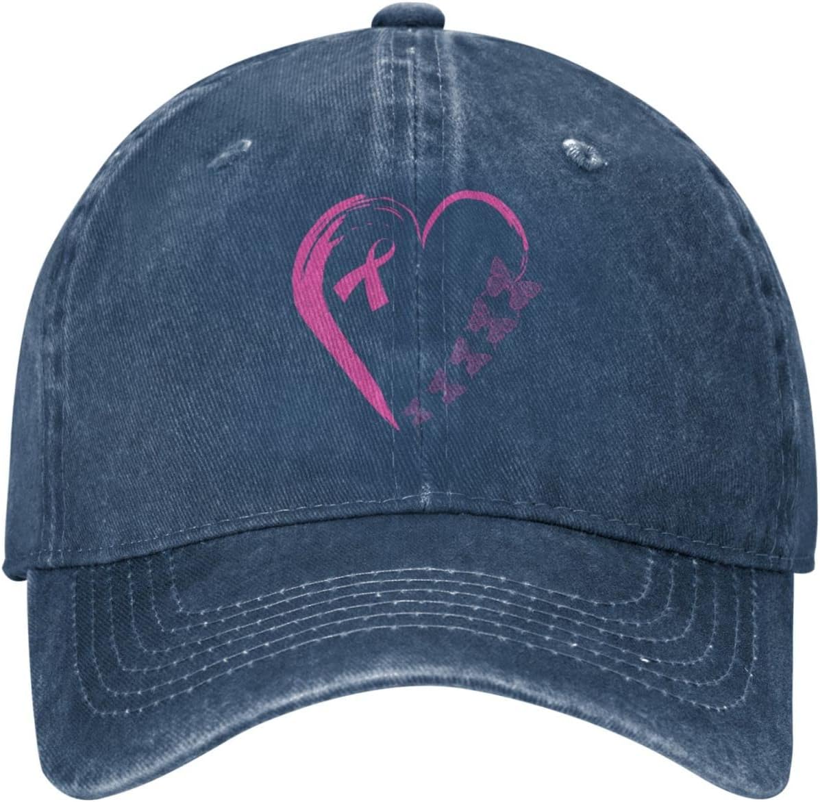 I m A Survivor Heart Pink Ribbon Breast Cancer Awareness Unisex Baseball Cap Adjustable