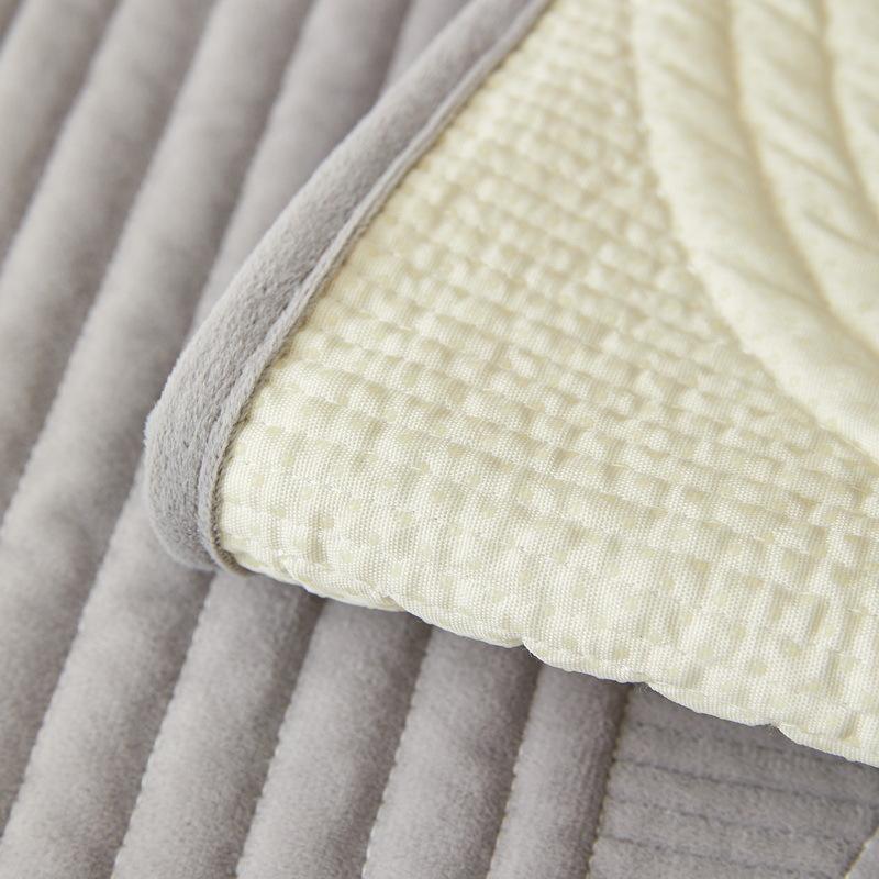 Cream Wind Advanced Sofa Cushion  New Autumn And Winter Milk Fleece Seat Cushion Fixed Non-Slip Sofa Cover Cover Cloth