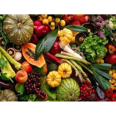 Kit de peinture diamant 5d complet, paysage de légumes et de fruits, broderie complète, mosaïque, image en strass