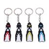4pcs Silicone Dive Fin Keychains Decorative Scuba Diving Flippers Keyrings Diving Keepsake Present