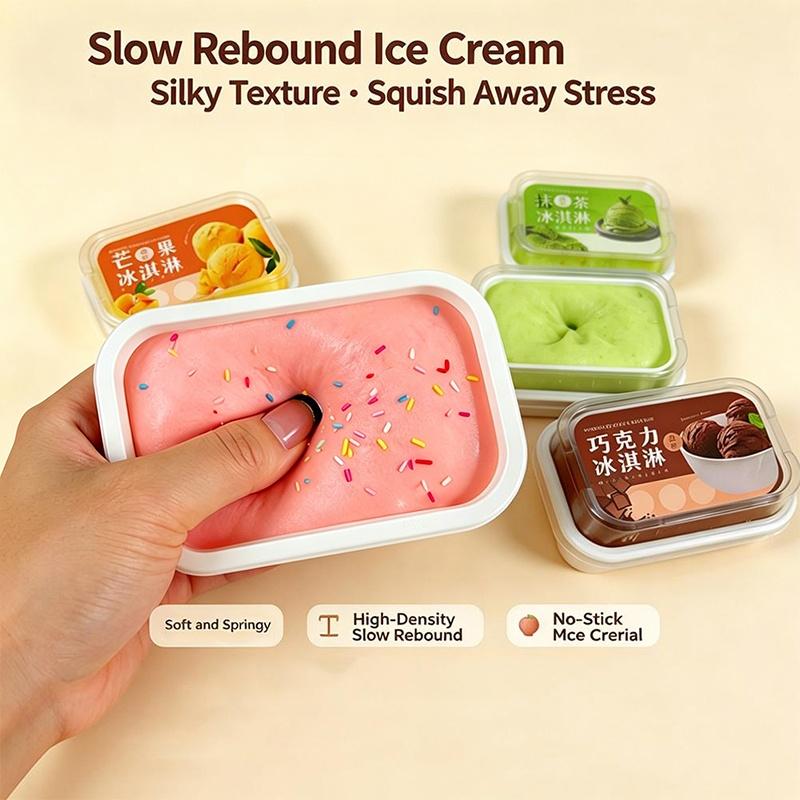 Super Soft Slow-Rebound Boxed Cake Fidget Toy Slow-Rebound Toy Stress Relief Fidget Toy Realistic Dessert Stress Relief Toy
