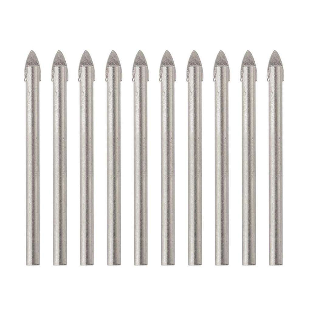 10 Pieces Glass Drill Bits Assortment Portable Ceramic Concrete Metal Hole Puncher Assorted Kit Power Tools Accessories