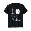 Cool Drummer Art for Drumming Band Drum Player Set T Shirt Vintage Washed Stretched Versatile Soft Top For Everyday Wear
