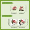 2Pcs Creative Rose Flower Waterproof Toilet Sticker Bathroom Wall Background Decal Home Decoration Self-adhesive Posters