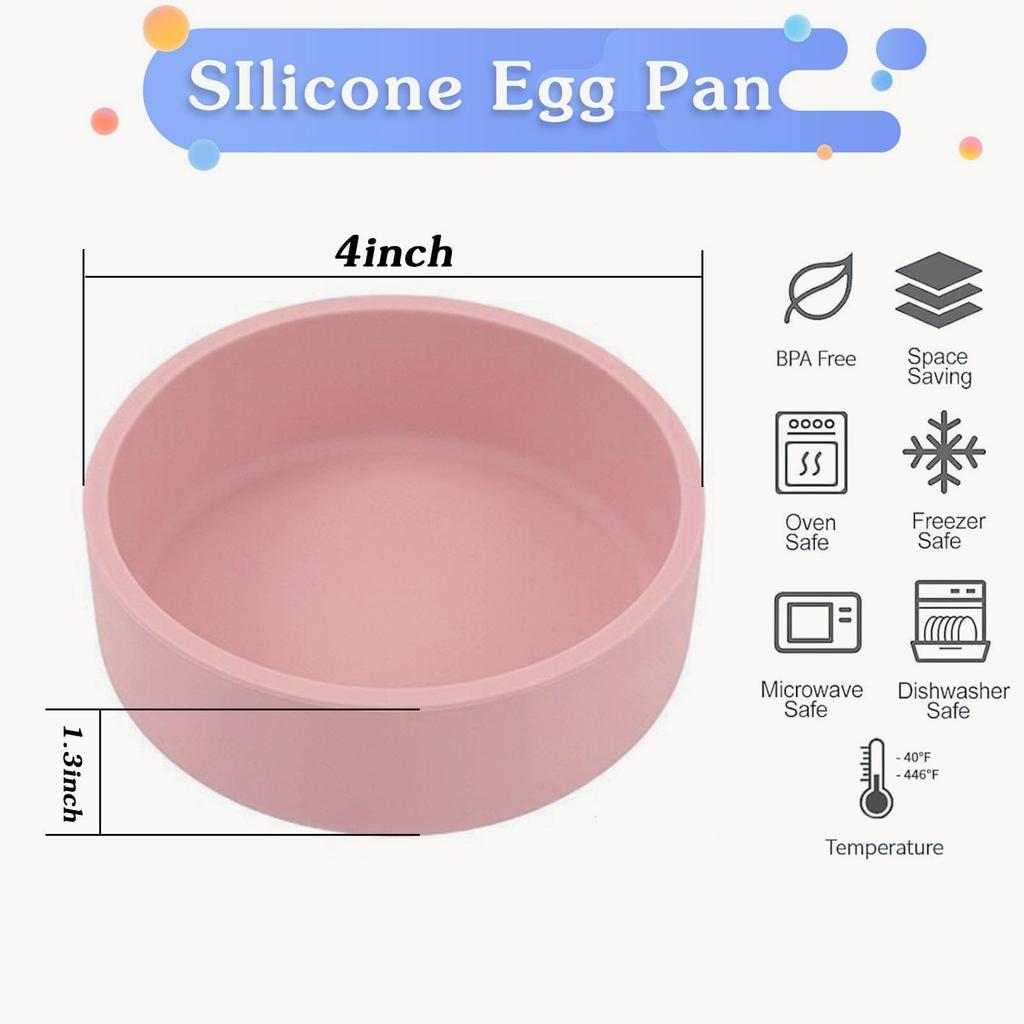 Ångkokt Äggskål Air Fryer Äggformar Silikon Mini Kaka Sandwich Frukost Bakplåt För Fest Hemugn Mikrovågsugn Matlagningsverktyg