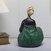 1pc Vintage African Tribal Woman Figurine - Exotic Artistic Resin Craft Statue for Home Decor - Unique Artistry Gift