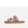 Soft-faced Flat-bottomed Slippers for Women's Summer Outer Wear 2025 New Versatile Belt Buckle Leather Casual Non-slip Soft-bottomed Sandals