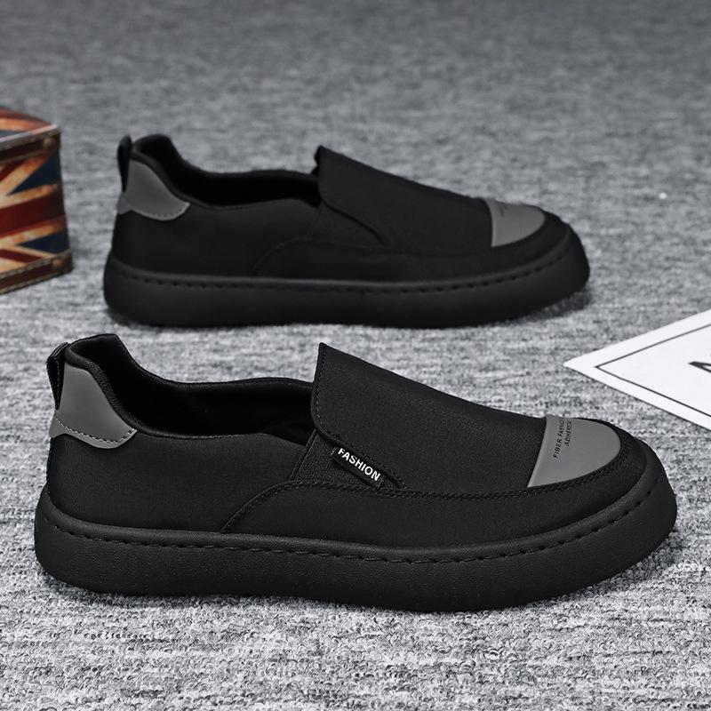 

Туфли Doudou мужские дышащие летние туфли-лоферы на одной педали, повседневные туфли, легкие и универсальные, модная цветовая гамма, лоферы для вождения 44 черный серый