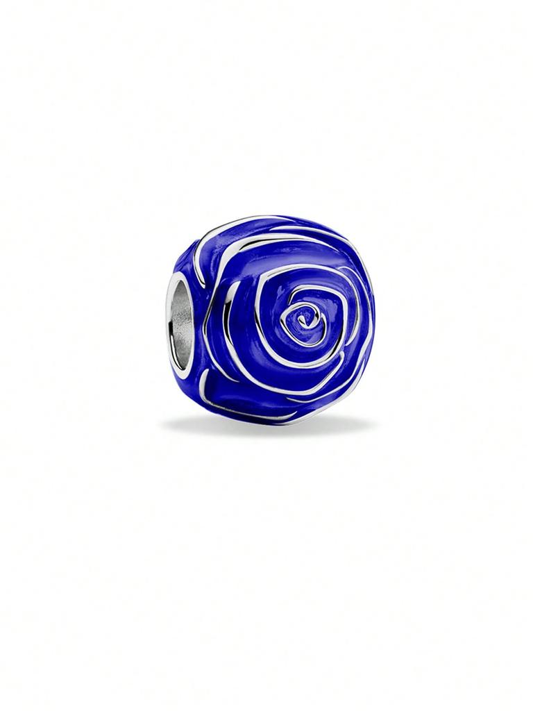 Charms Plata Colored Roses Beads Charm Copper Plated Fit Charms Copperoriginal Bracelet For Jewelry Making Diy Charm