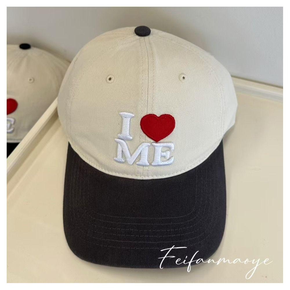 Heart Letter Baseball Hat Retro Sun Hat Fashion Embroidery Baseball Cap Sports