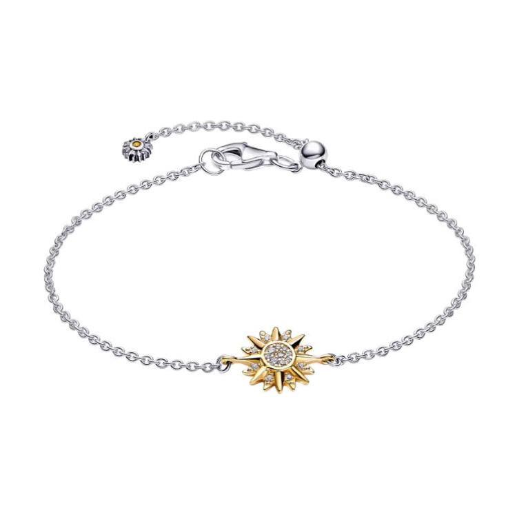Pandora Gold Plated Copper Silver Alloy 925 Sterling Silver Bracelets Women's Gold 562837CO1