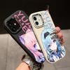 For OPPO A16 A38 A57 A58 A74 A78 A98 Reno8T Reno13F Realme C25S C53 C65 Cartoon Black Cat Silver Edge Soft Liquid Silicone Protective Casing