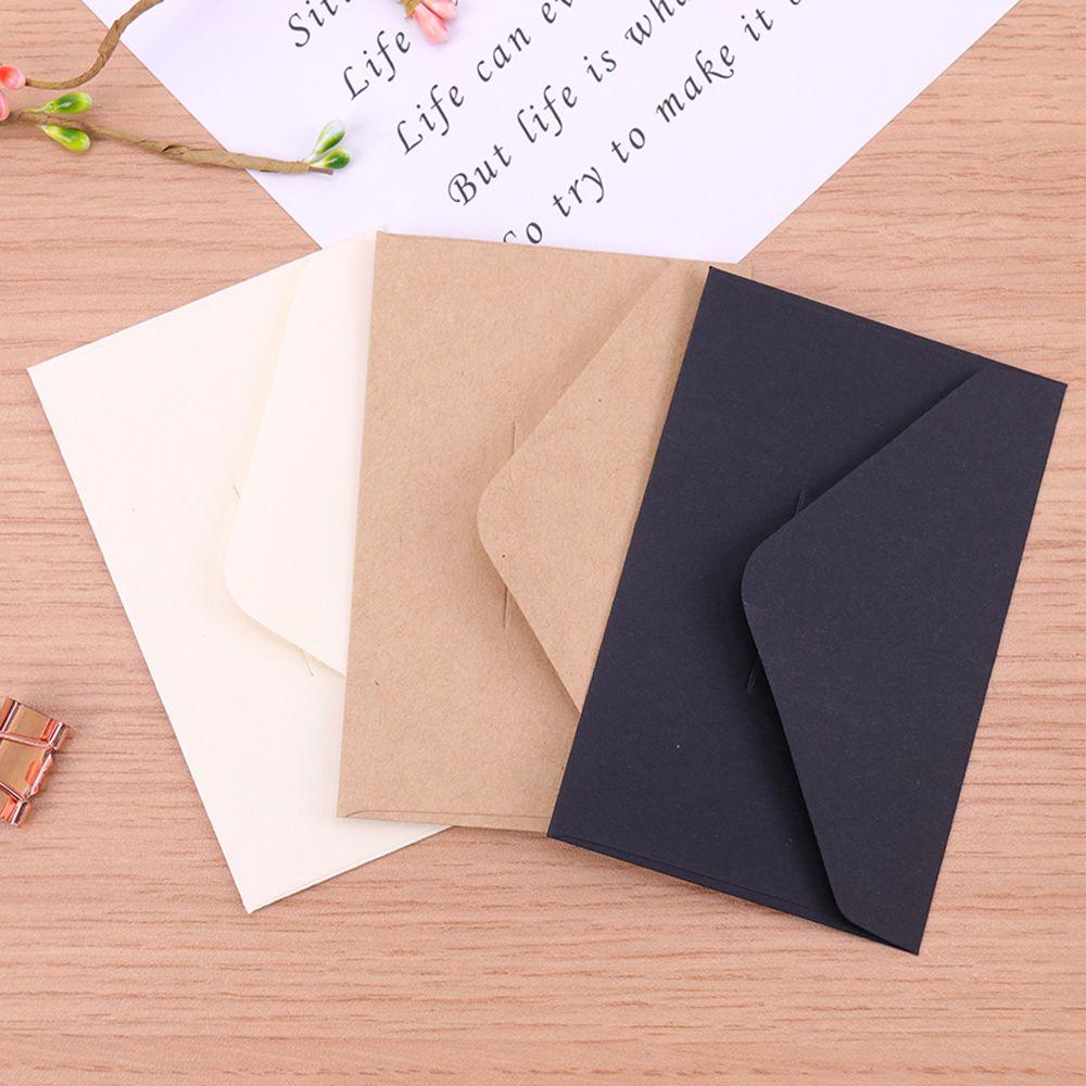 Wedding Black Classical European Style Blank White Kraft Paper Gift Envelope For Letter Invitation Envelope Paper Envelopes