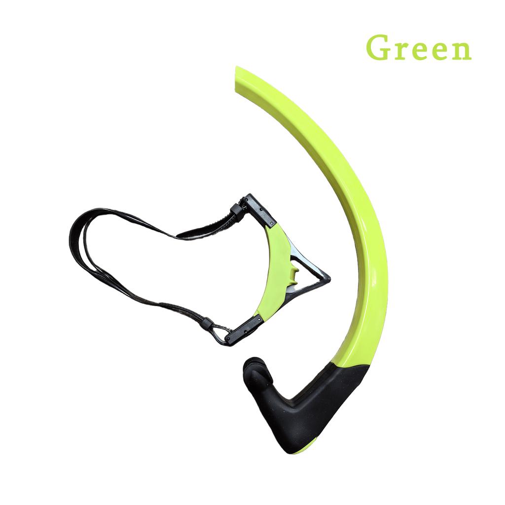 Adult Swimming Snorkel Tube, Snorkelling Training Front Breathing Tube Center Mount Silicone Mouthpiece Freestyle Breathing Tube